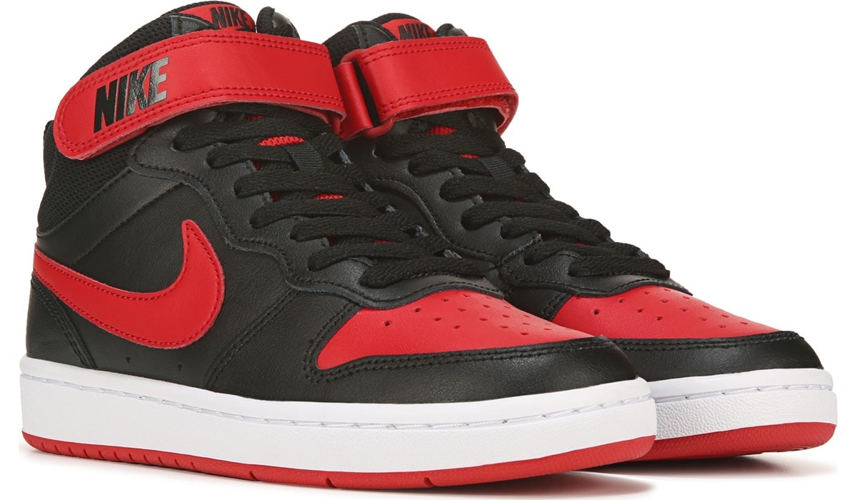 nike red and black sneakers