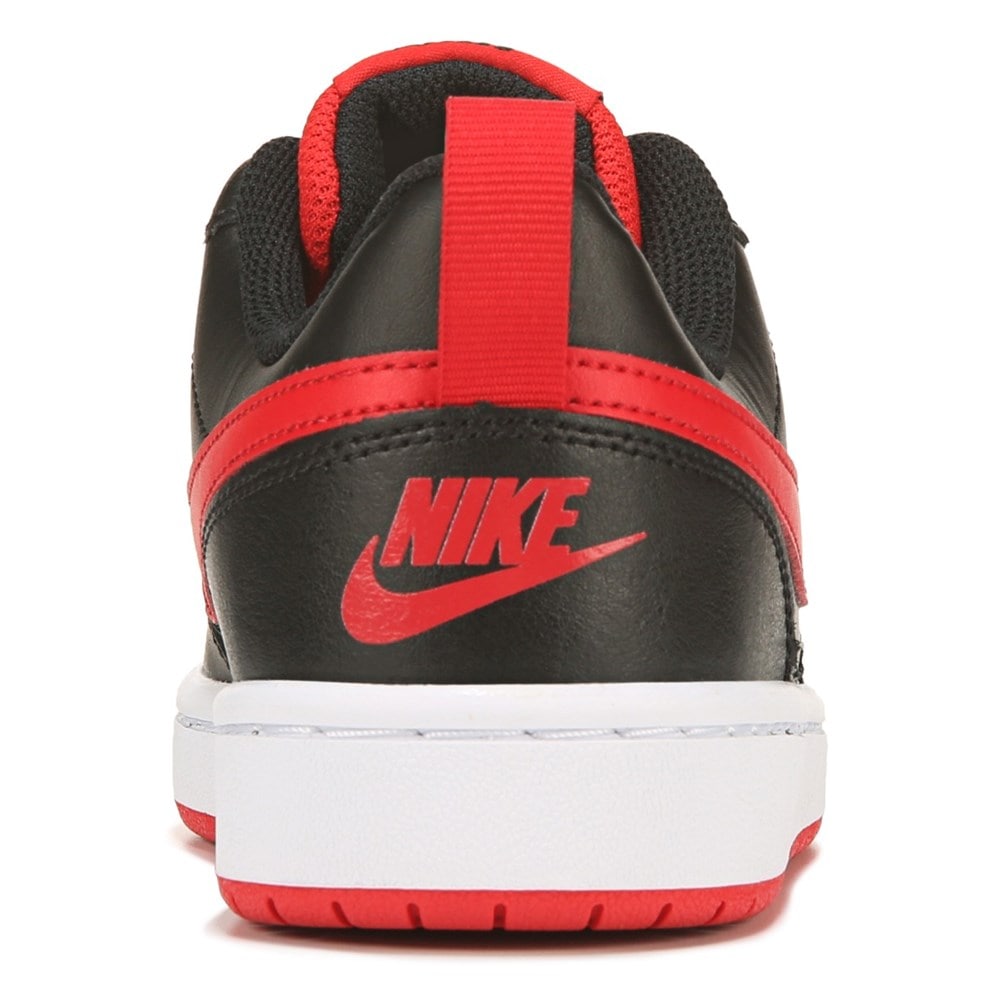 Nike Kids' Court Borough Low 2 Black & Red Shoes