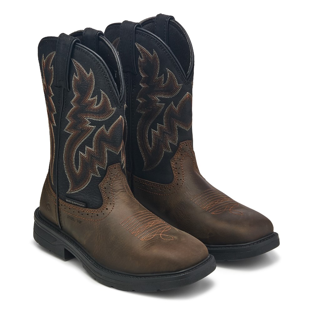 石月努　BESTWORKS、他 Wolverine Men's Rancher Level Steel Toe Work Boot | Famous Footwear