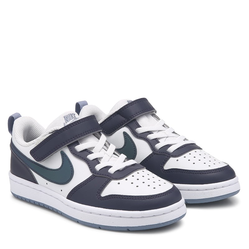 Nike Kids' Court Borough Recraft Low Top Sneaker Little Kid Shoes (Purple/Iridescent) - Size 13.0 M