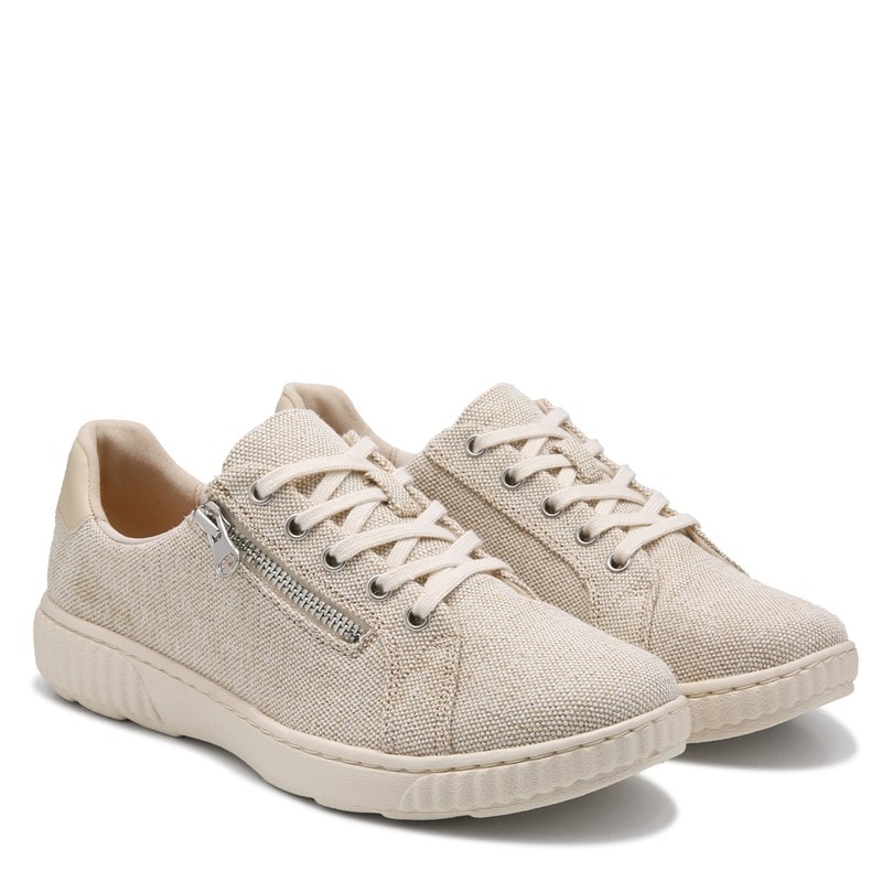 Clarks Women's Caroline Echo Lace Up Sneakers (Natural Canvas) - Size 10.0 M