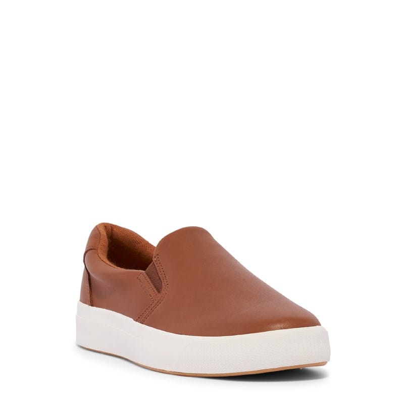 Keds Women's Pursuit Leather Medium/Wide Slip On Sneakers (Cognac) - Size 11.5 W