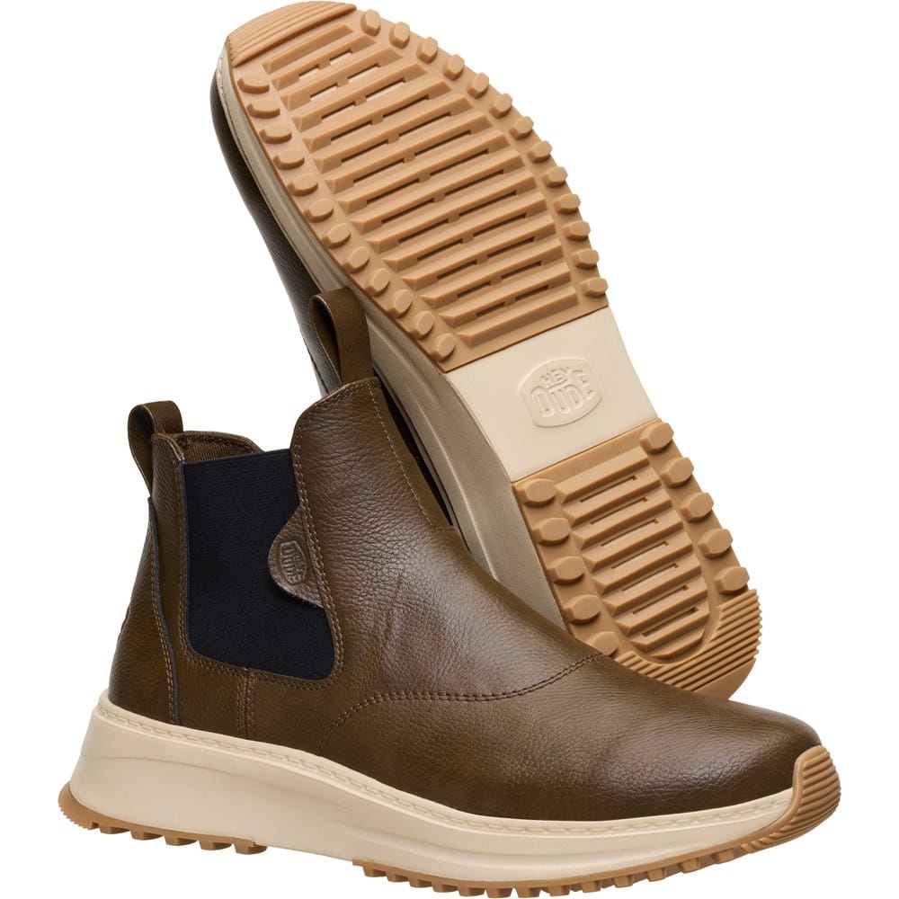 Size 10 Hey Dude Mens Tahoe Chelsea Classic Shoes Boots Timber Birch Brown NEW HEYDUDE Men main image 4