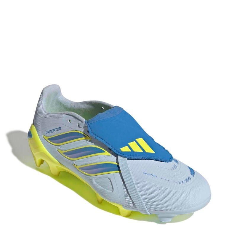 Adidas Predator League Fo Tongue Firm Ground Soccer Cleats Shoes (Blue/Blue/Yellow) - Size 12.0 M