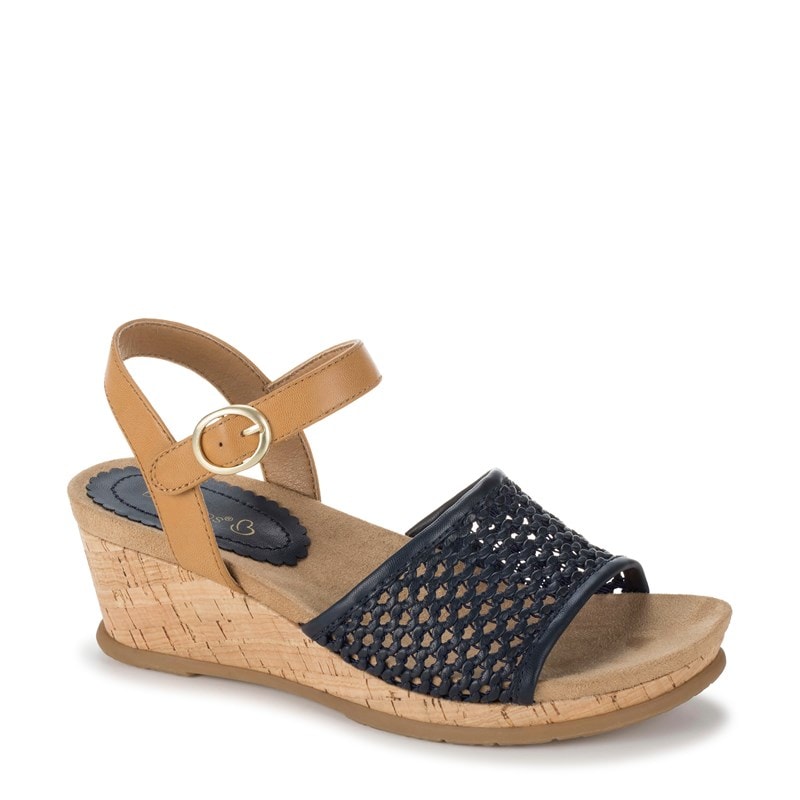 Baretraps Women's Fernelle Wedge Sandals (Navy Blue) - Size 5.5 M