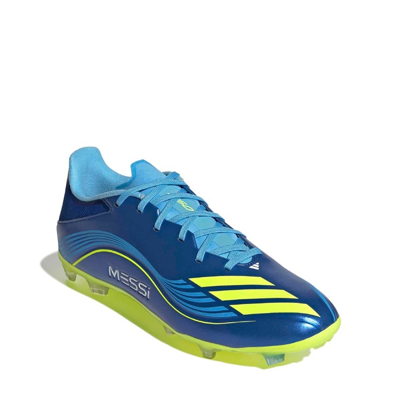 Adidas Men's F50 Messi League Firm/Multi-Ground Soccer Cleats Shoes (Blue/Yellow/Blue) - Size 11.5 M