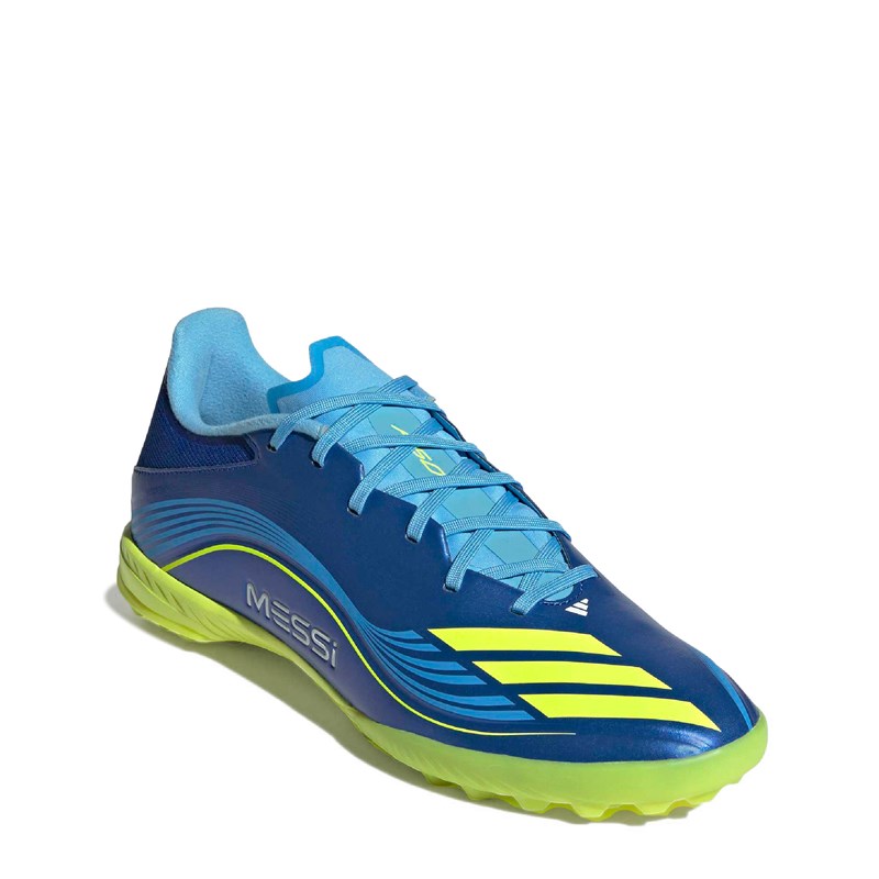 Adidas Men's F50 Messi League Turf Cleats Shoes (Blue/Yellow/Blue) - Size 10.0 M