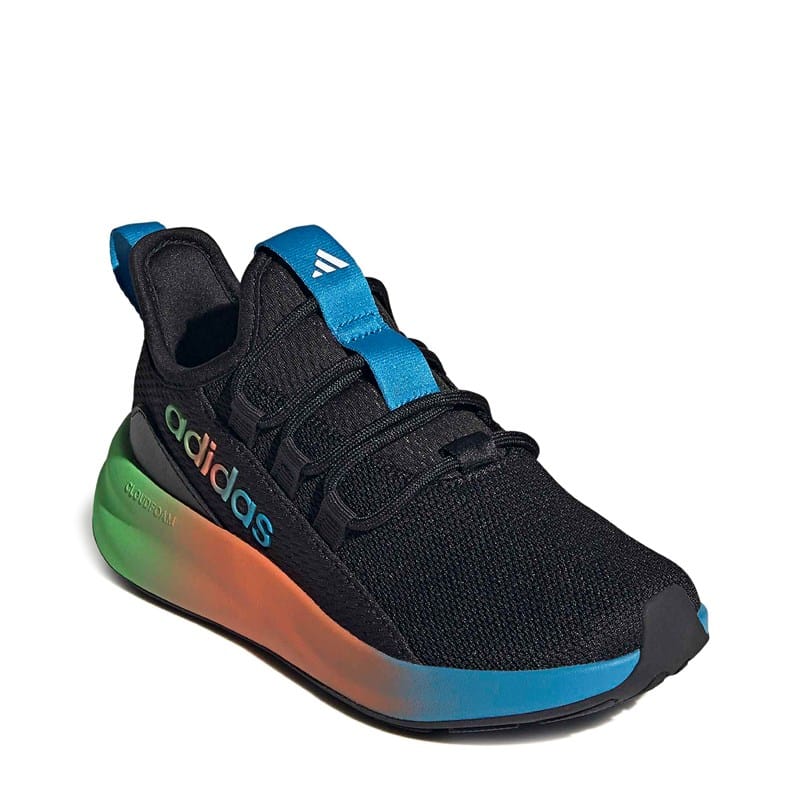 Adidas Kids' Lite Racer Adapt 8.0 Sneaker Little/ Big Kid Shoes (Black / Green / Orange) - Size 1.0 M