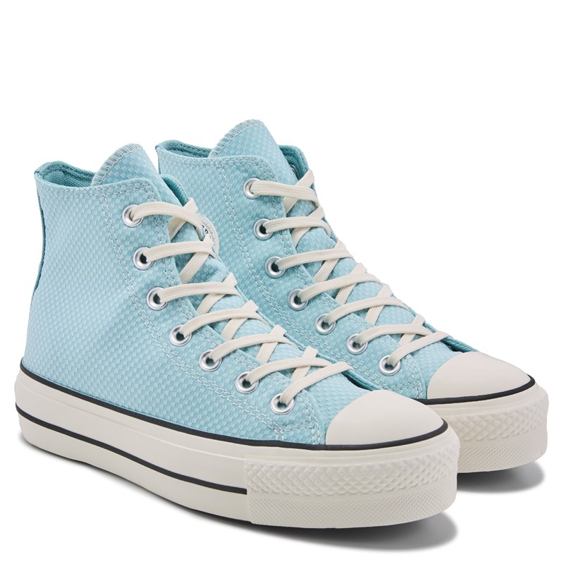 Converse Women's Chuck Taylor All Star Hi Lift Platform Sneakers (Pool/Blue Print) - Size 7.0 M