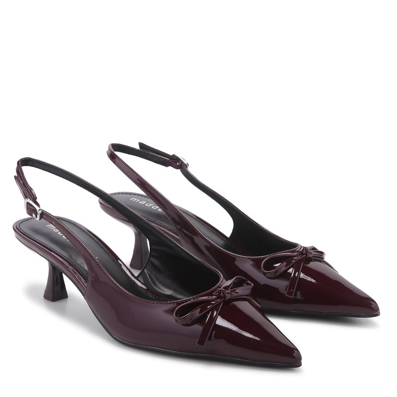 Madden Girl Women's Vogue Slingback Kitten Heel Shoes (Vamp Patent) - Size 6.0 M