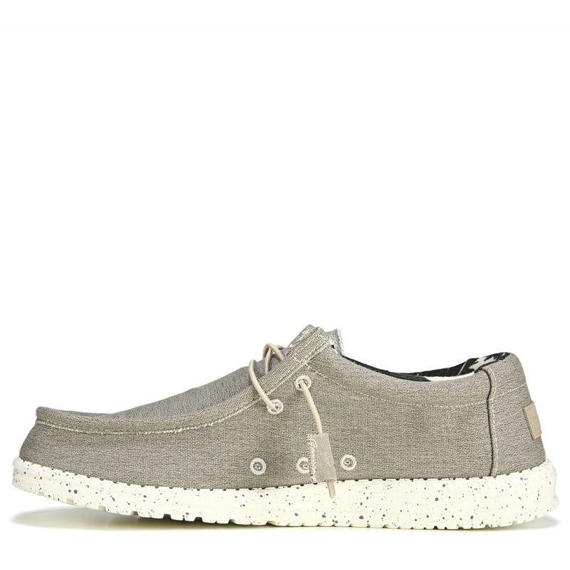 HEYDUDE Men's Wally Stretch Casual Shoes (Beige) - Size 9.0 M