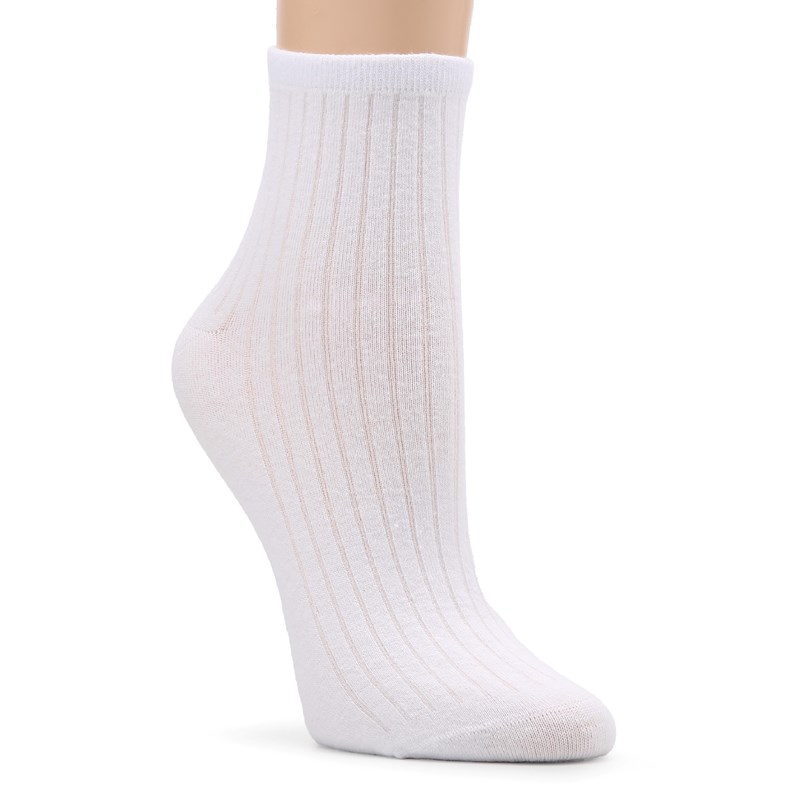 Sam And Libby Women's 3 Pack Texture Ankle Socks (White) - Size 0.0 OT