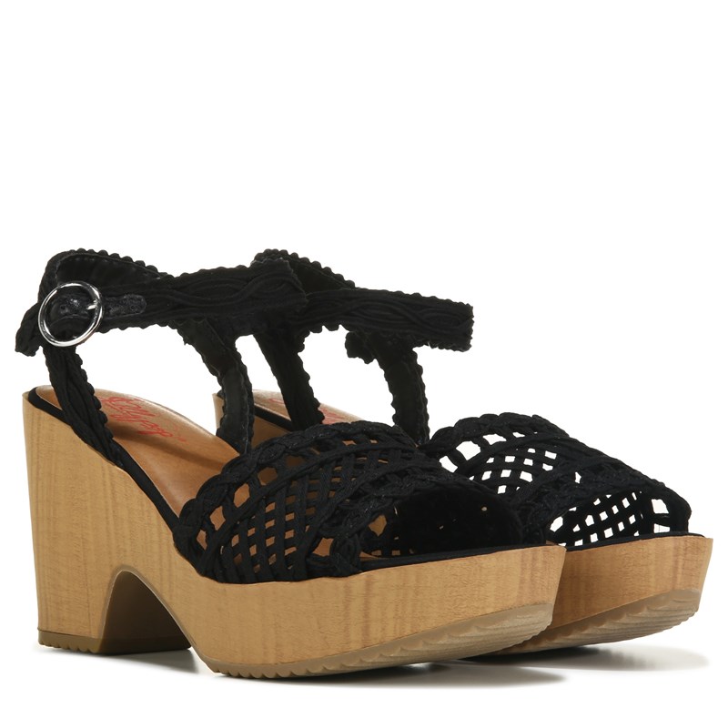 Jellypop Women's Danielle Wood Clog Sandals (Black) - Size 7.0 M