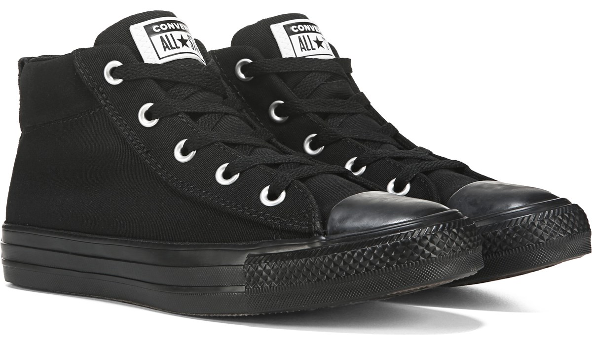 Converse Men's Chuck Taylor All Star Street Mid Top Sneaker Black ...