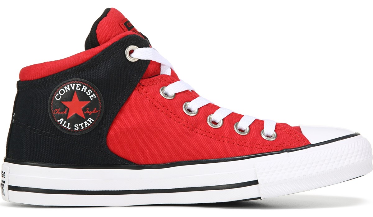converse all star high tops black and red