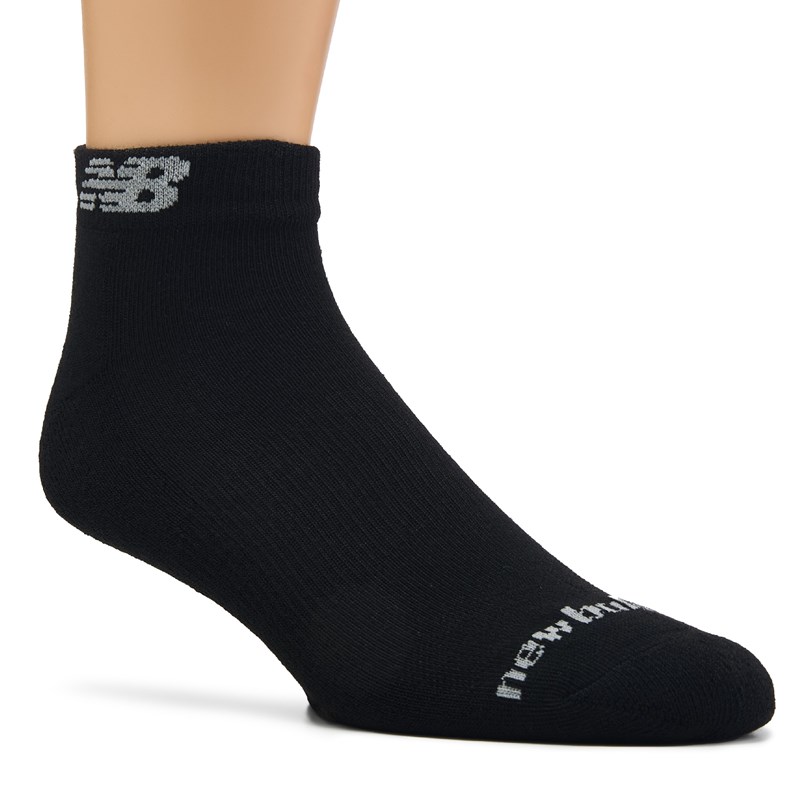 New Balance Men's 6 Pack Performance Cushioned Low Cut Socks (Black) - Size 0.0 OT