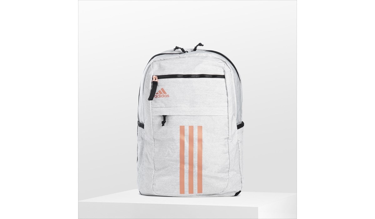 adidas League 3 Stripe Laptop Backpack White, Bags, Famous Footwear