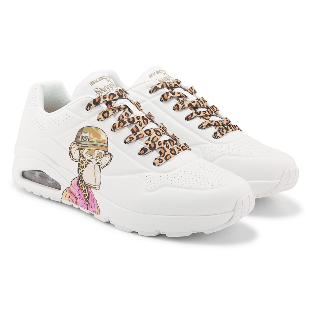 ◆SKECHERS Snoop Dogg: Uno Dr. Bombay Skechers x Snoop Dogg Men's Uno - Dr.Bombay Black/Leopard