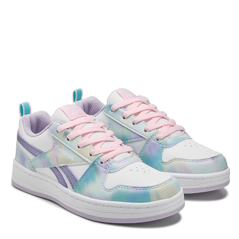 Reebok Kids' Royal Prime 2.0 Low Top Sneaker Little/Big Kid Shoes (Purple Rainbow) - Size 11.0 M
