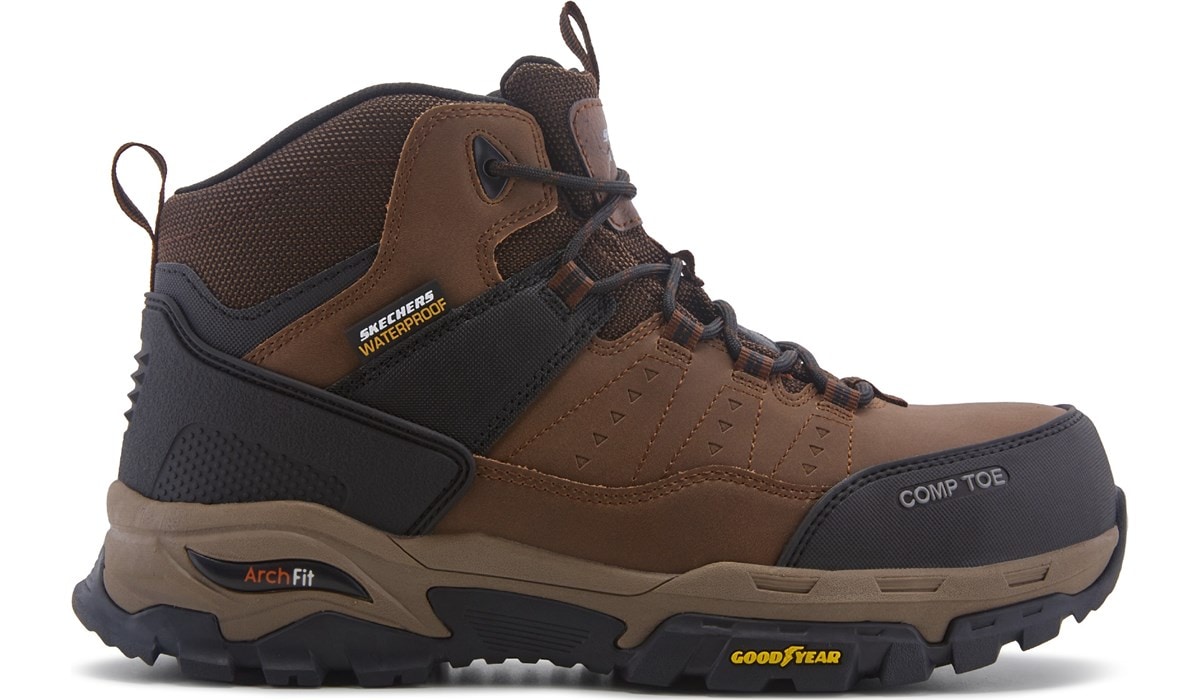 Skechers Work Men s Arch Fit Tarver Composite Toe Work Boot Famous Footwear