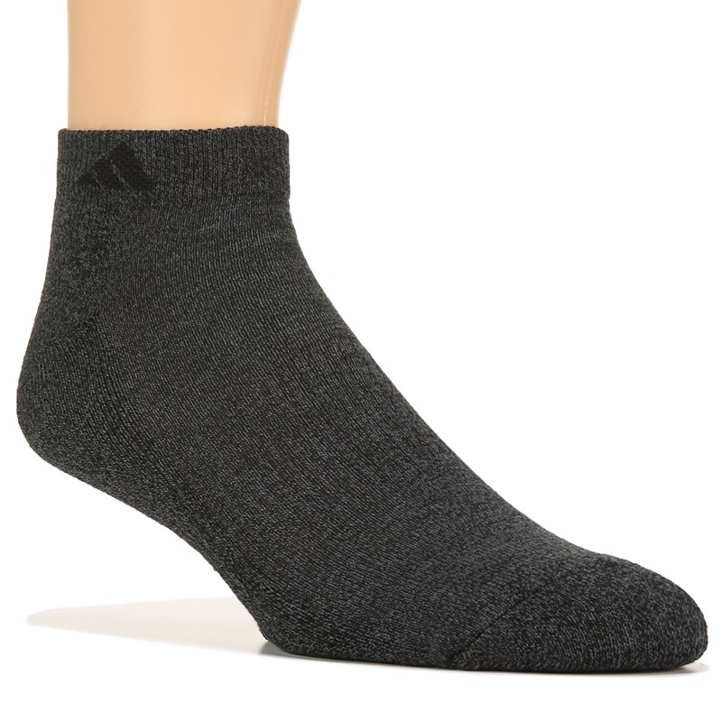 Adidas Men's 6 Pack Athletic Low Cut Socks (Black/Grey Marl) - Size 0.0 OT