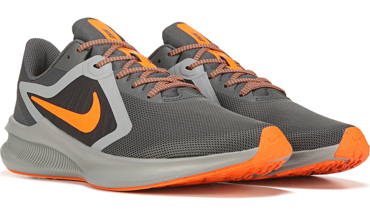 gray and orange nike shoes