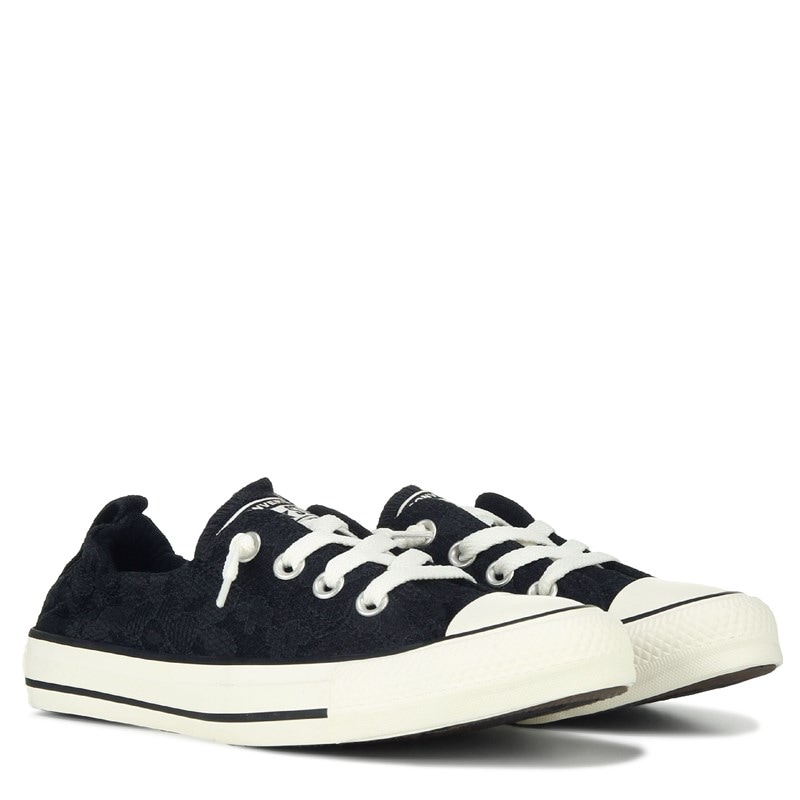 Converse Women's Chuck Taylor All Star Shoreline Low Top Sneakers (Black Lace) - Size 9.0 M