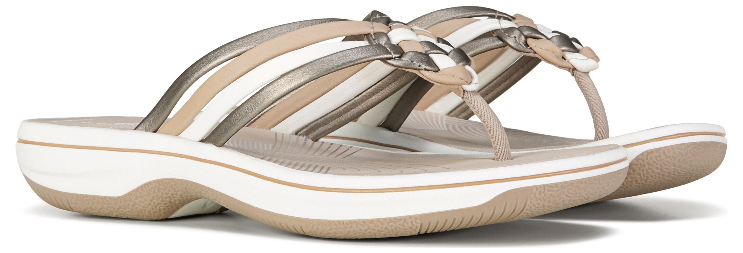 Clarks Women s Breeze Coral Cloudsteppers Flip Flop Sandal Famous Footwear