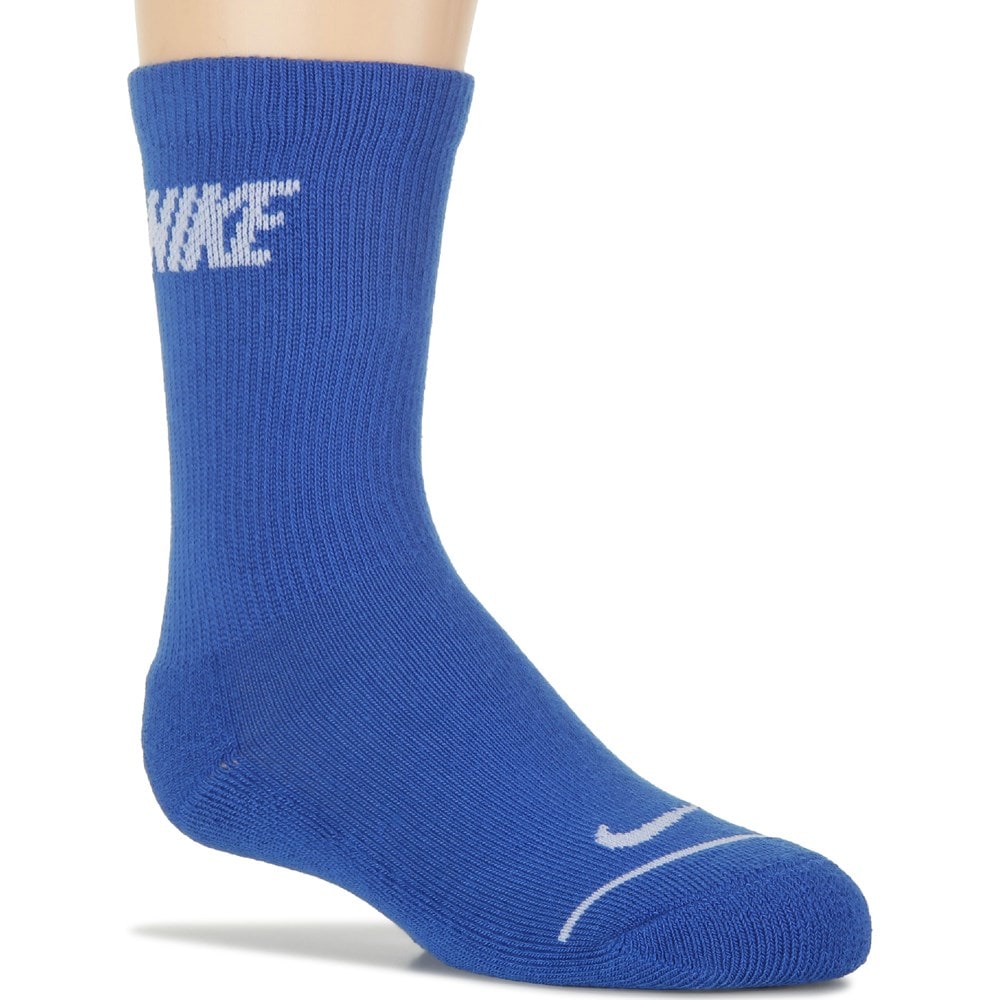 Kids' 6 Pack Youth X-Small Cushioned Crew Socks