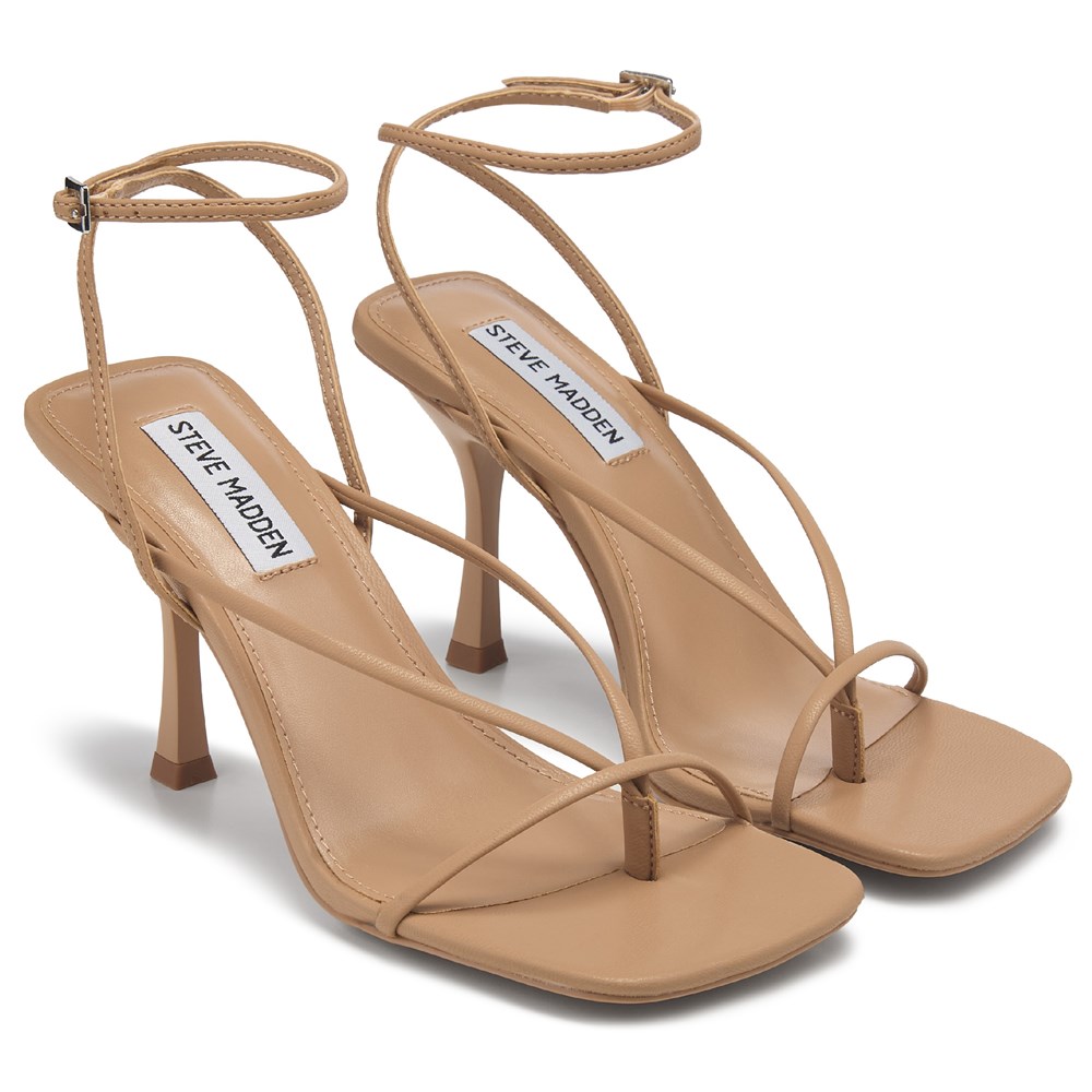 【Steve Madden】細ストラップ ANNIE 美脚ハイヒール サンダル Amazon.com | Steve Madden Women's Annie Heeled Sandal, Brown