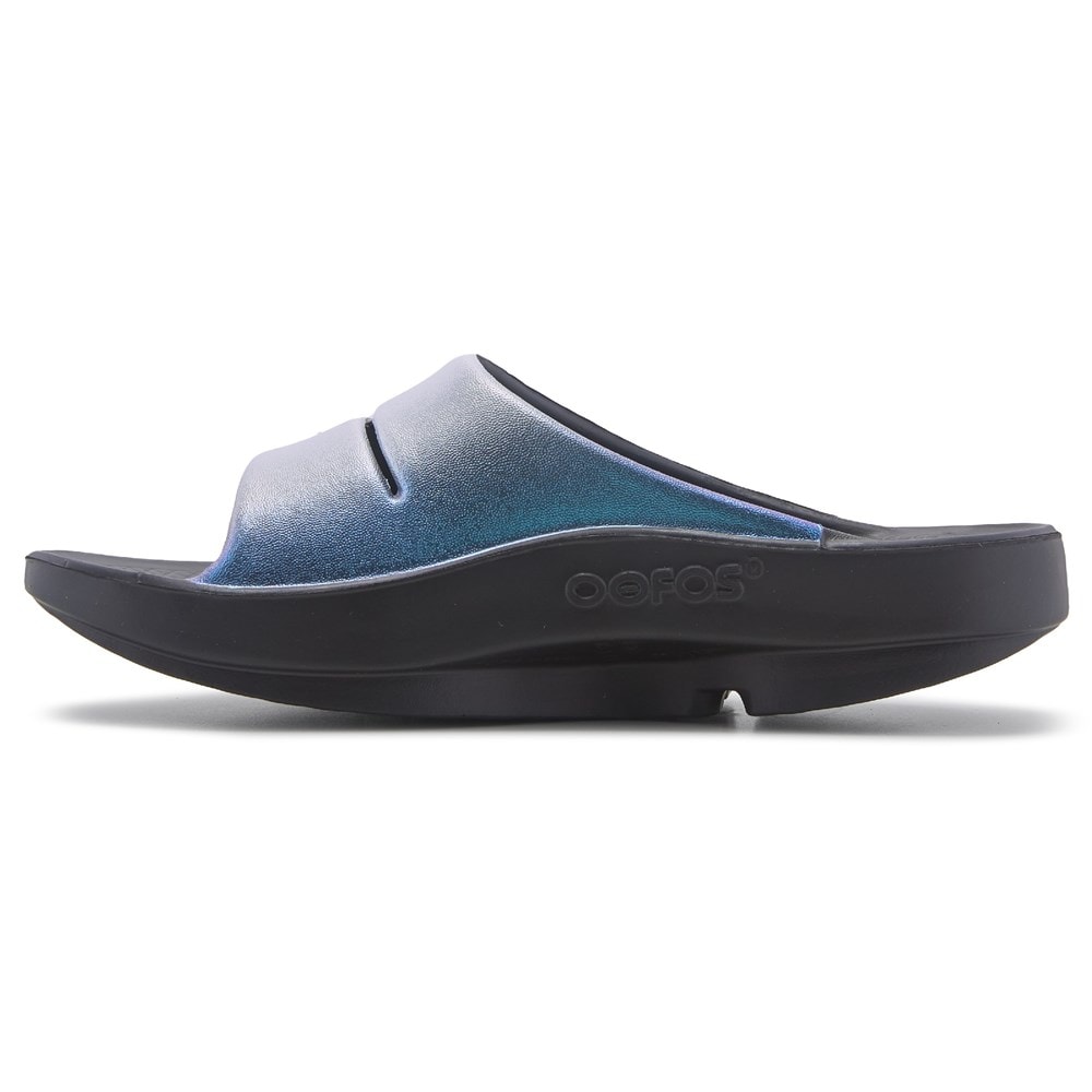 注目ブランド!! ◆OOFOS◆ WOMEN'S OOAHH LUXE SLIDE SANDAL Women's OOahh Luxe Slide Sandal - Midnight Spectre – OOFOS