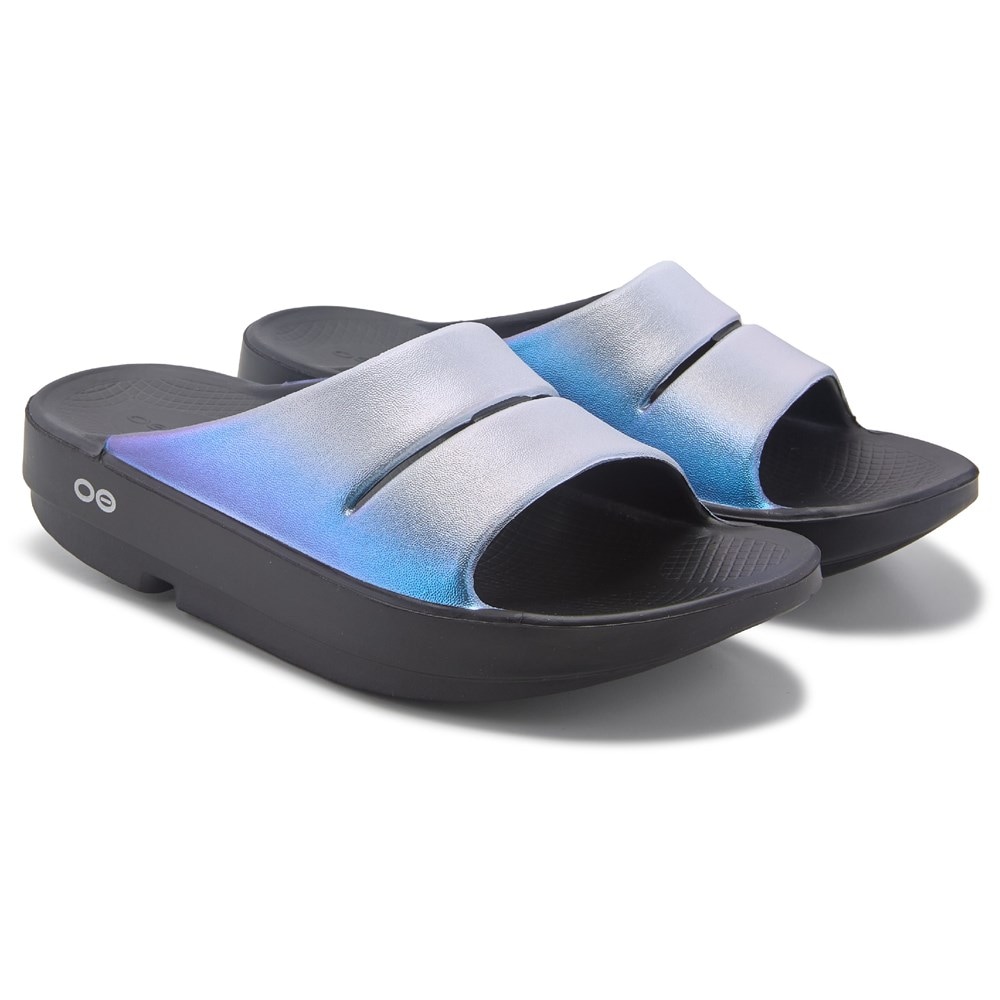 【OOFOS】WOMEN'S OOAHH LUXE SLIDE 厚底 リカバリー サンダル Amazon.com | OOFOS OOahh Luxe Recovery Slide, Frost