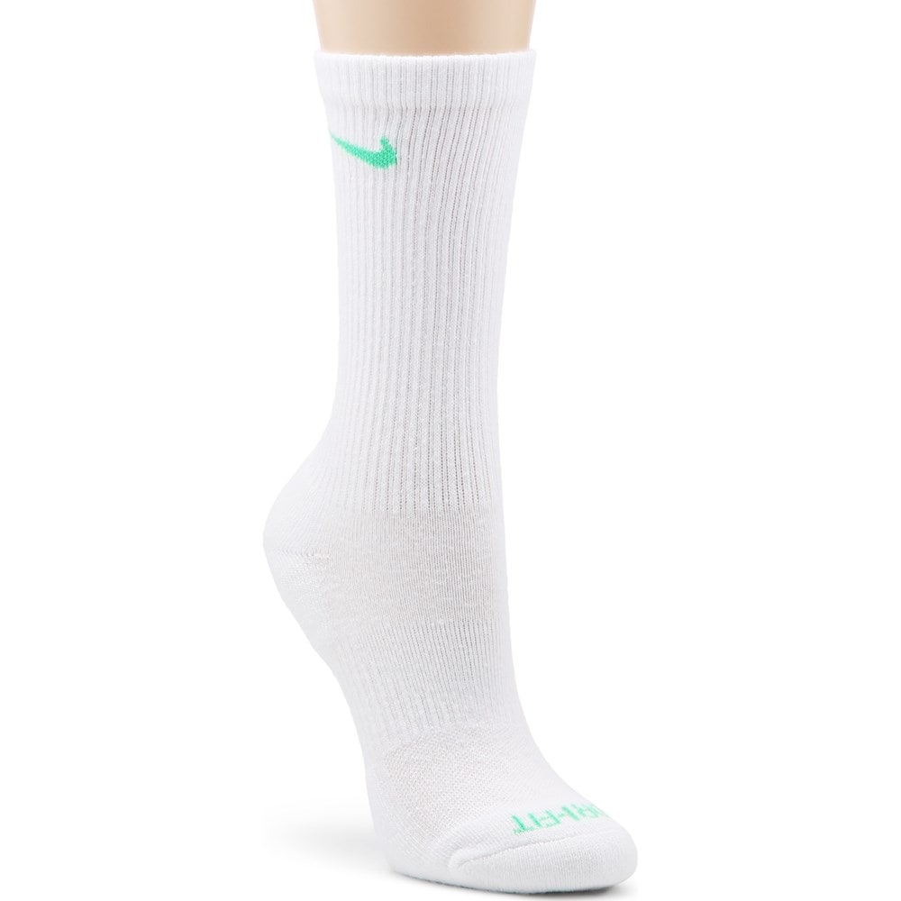 nike 6 pack cushion crew socks white