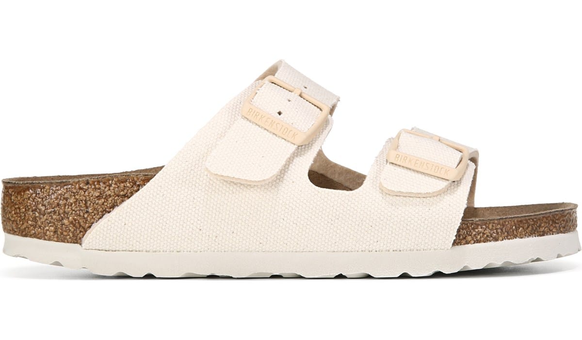 Birkenstock Women's Arizona Vegan Canvas Footbed Sandal | Famous Footwear