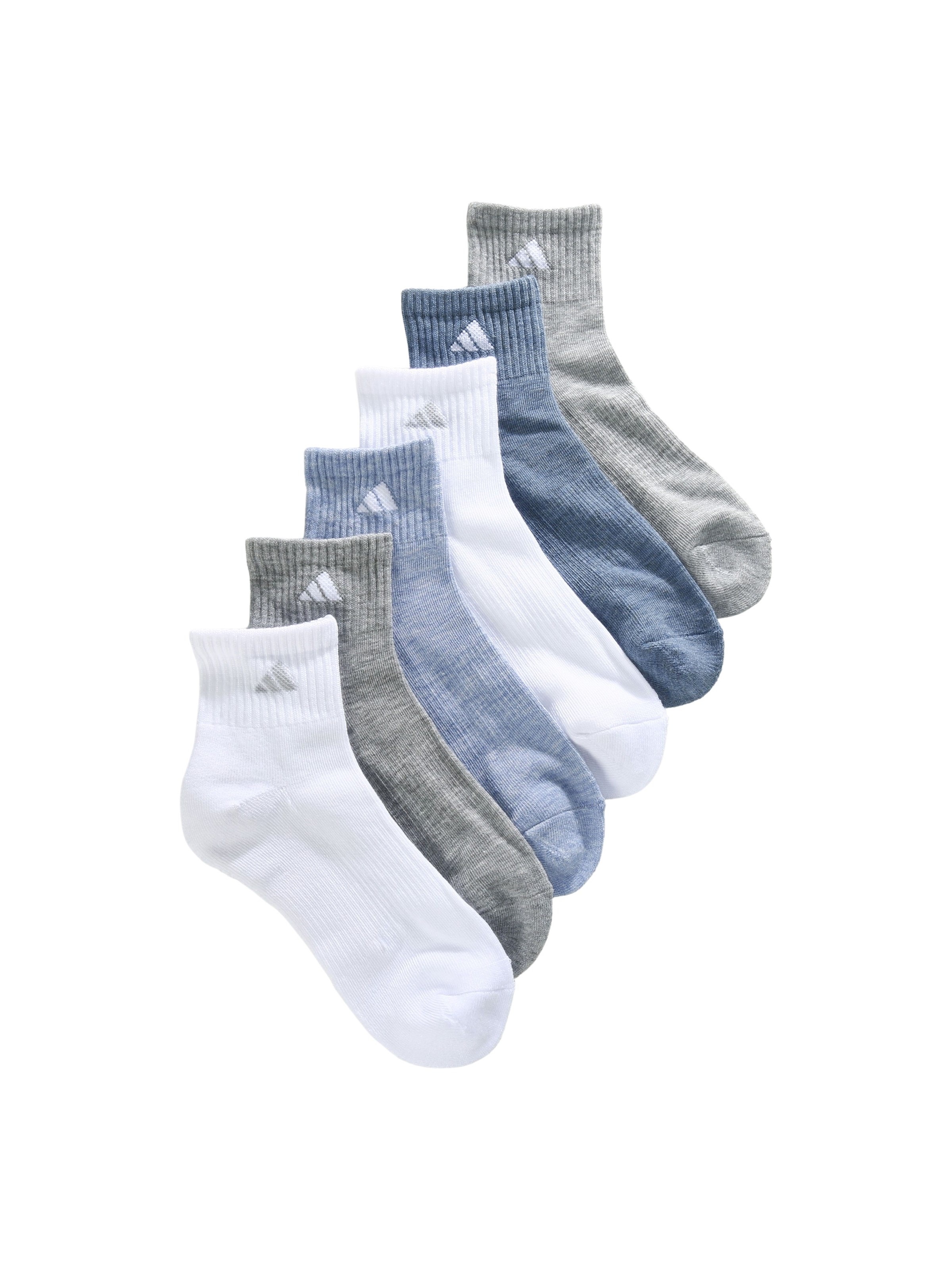 adidas Women's 6 Pack Athletic Cushioned Ankle Socks | Famous Footwear