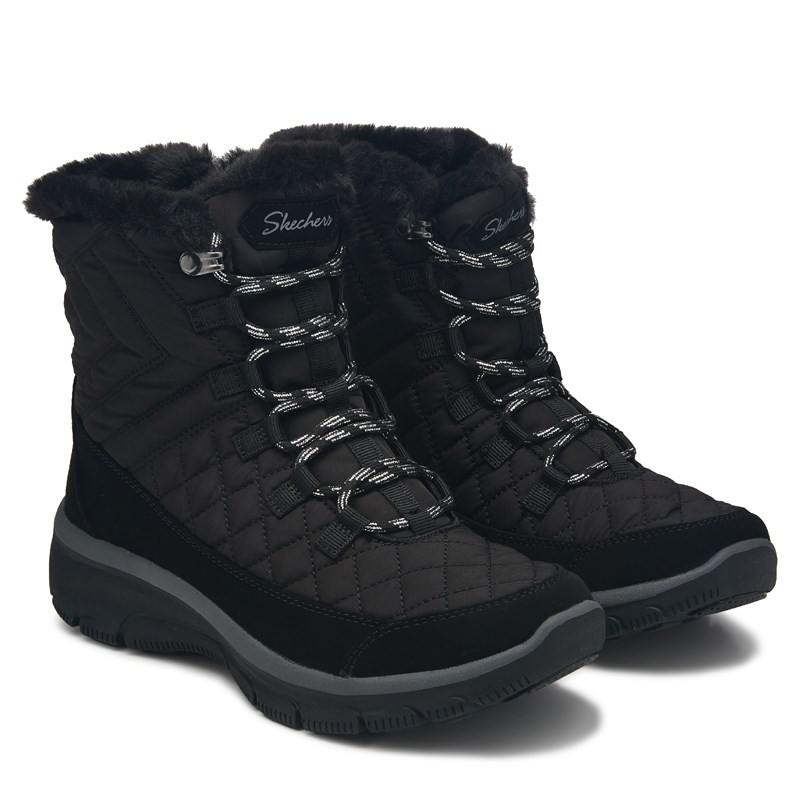 SKECHERS Women s Relaxed Fit Memory Foam Ankle Boots