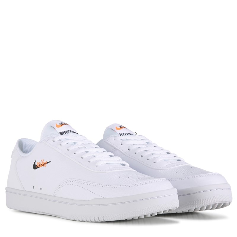 Nike Men's Nike Court Vintage Premium Sneakers (White/Orange/Black) - Size 14.0 M