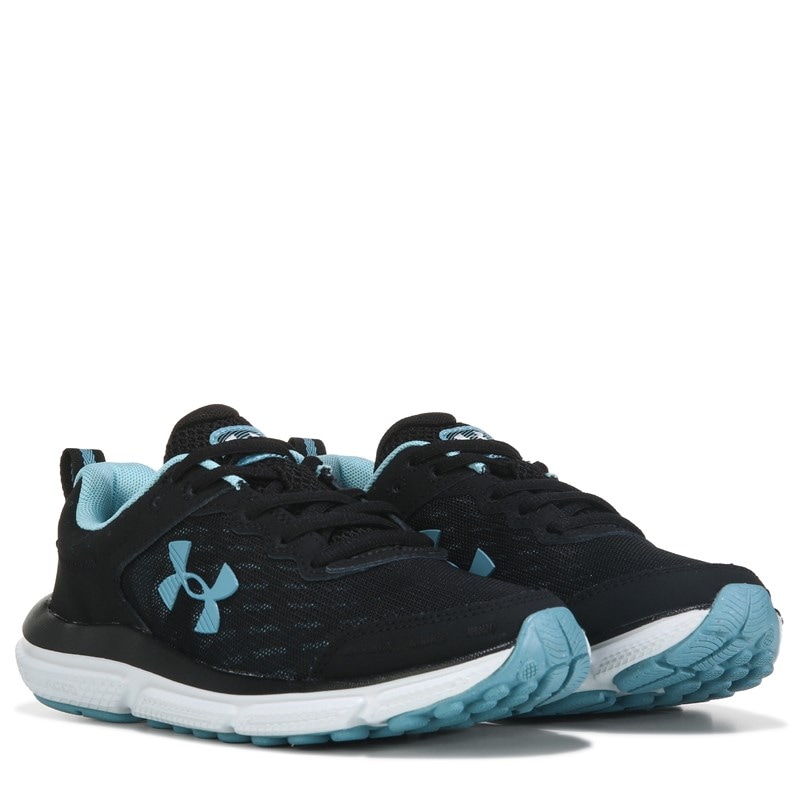 Under Armour Women's Assert 10 Running Shoes (Black/Grey/Blue) - Size 10.0 M