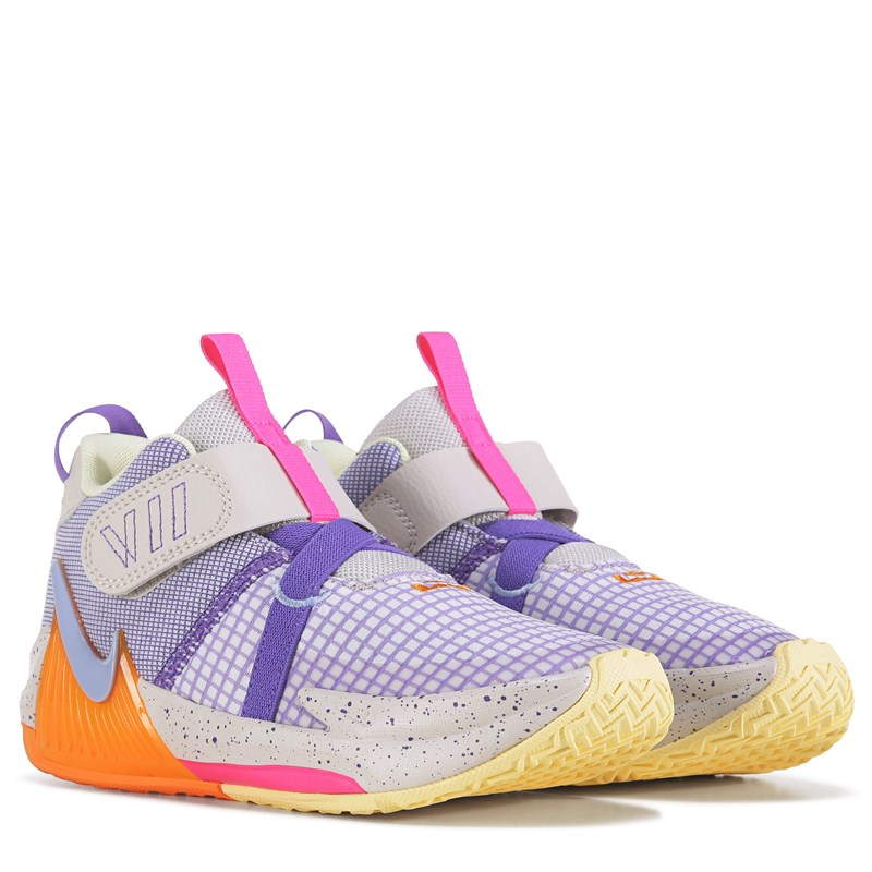 Nike Kids' Lebron Witness Vii Basketball Shoe Little Kid Shoes (Brown/Purple) - Size 2.5 M