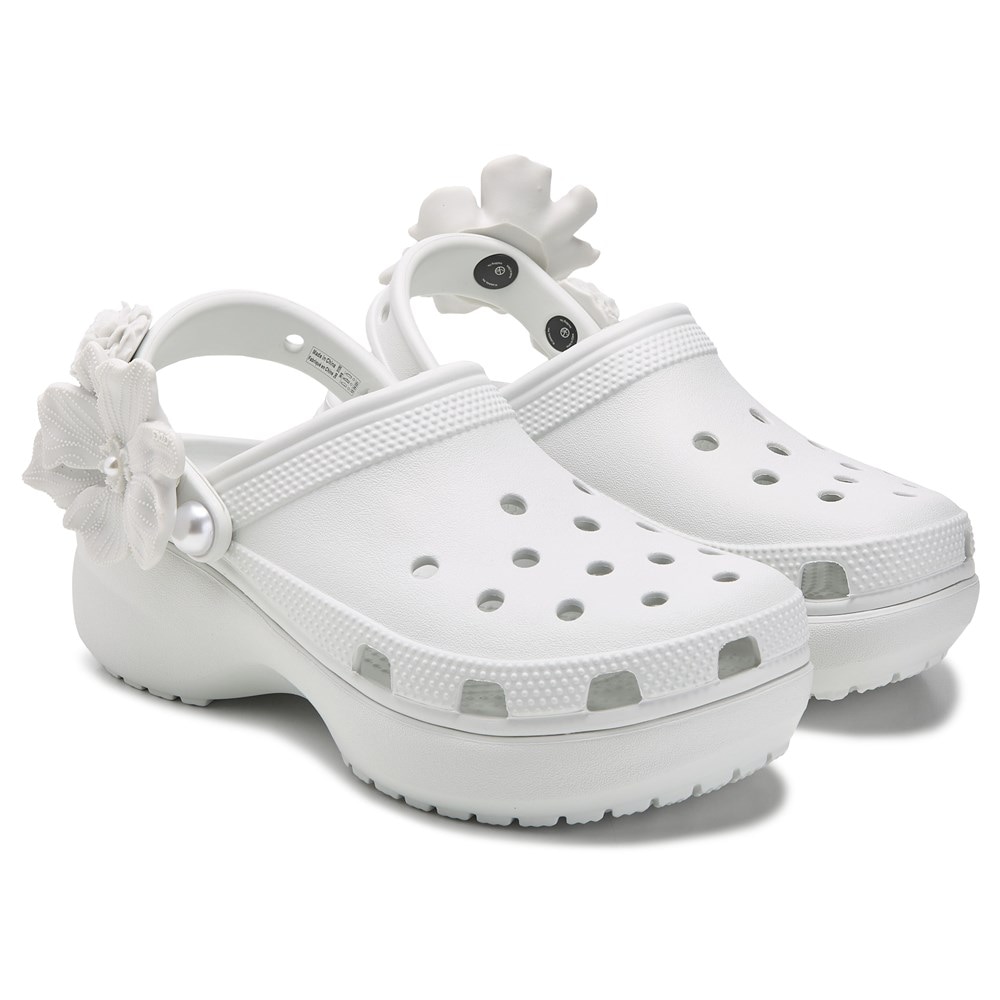 [CROCS] サンダル CLASSIC FLATFORM CROG WOMAN (2color) Amazon.com | Crocs Women's Classic Graphic Platform Clogs