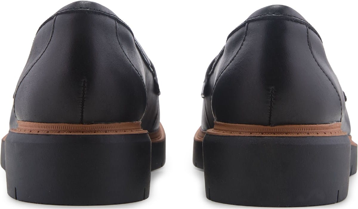 Clarks Black Leather Loafers with Tan Sole Men main image 3