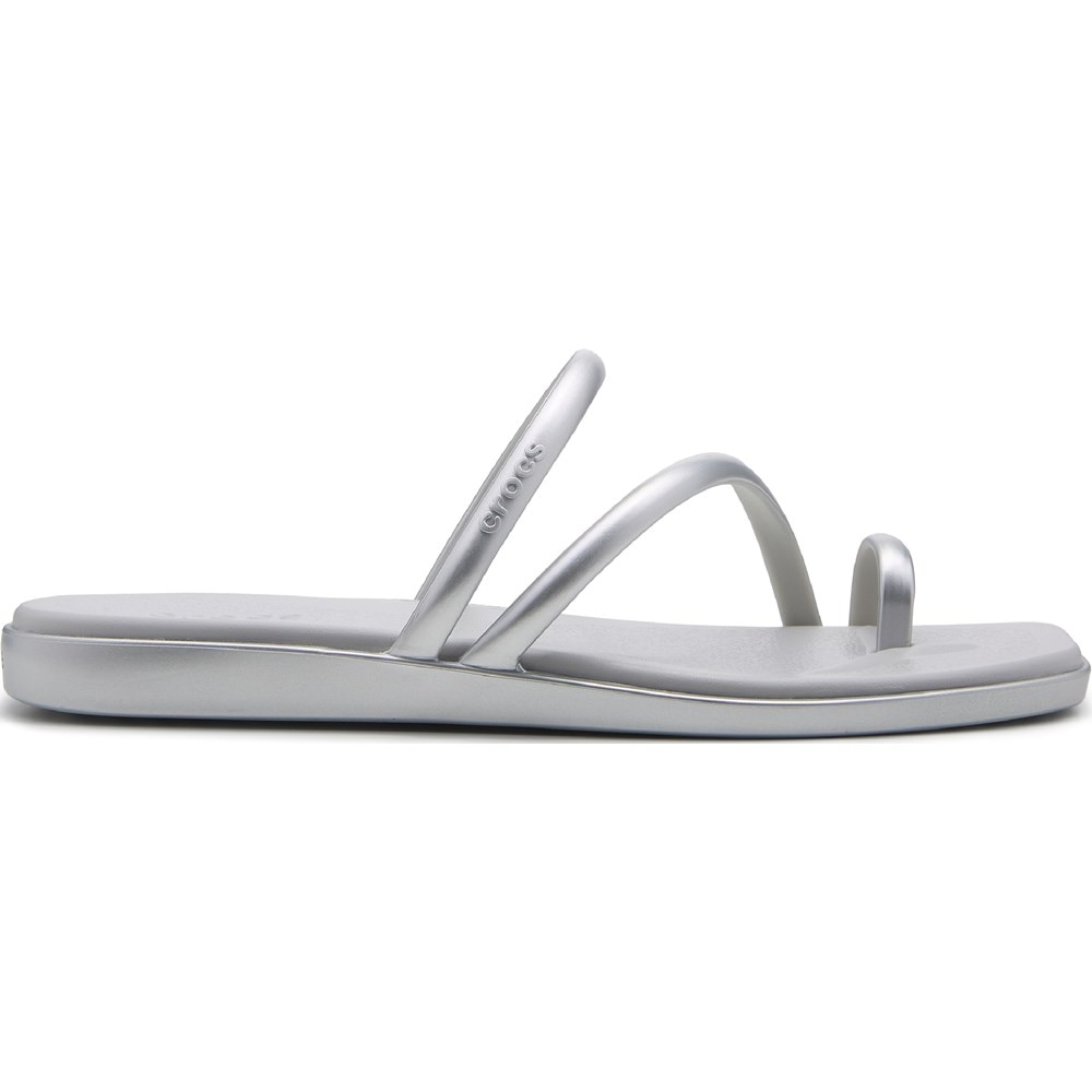 サンダル・ミュール CROCS Women Sandals 210413 040 GREY Crocs Women's Miami Toe Loop Sandal | Famous Footwear