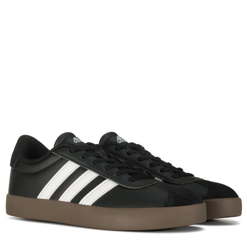 Adidas Kids' Vl Court 3.0 Sneaker Little/Big Kid Shoes (Black/Gum) - Size 11.0 M