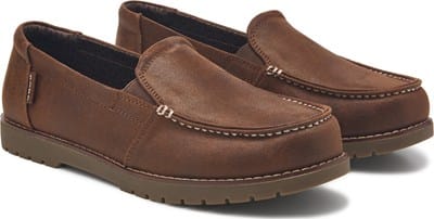 Women's BOBS Chill Lugs Medium/Wide Moc Toe Slip On - Brown Wide
