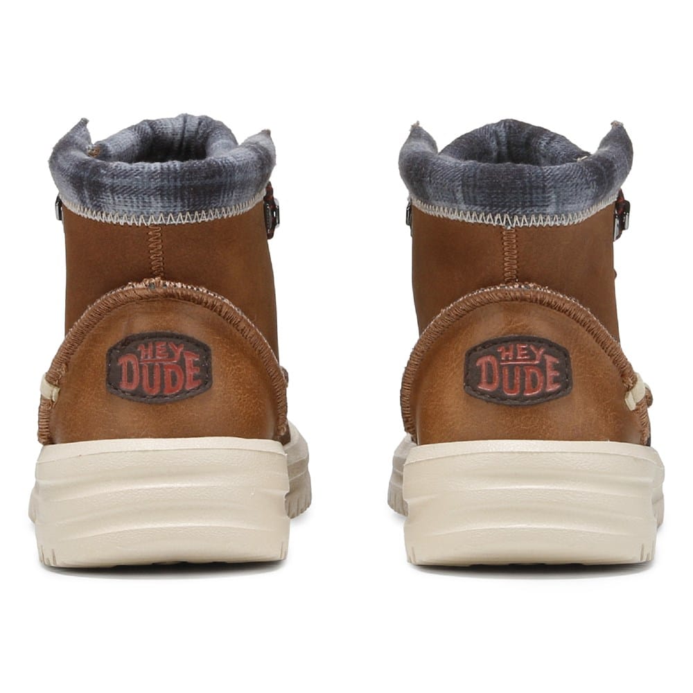 Hey Dude Bradley Classic Kids Boots Sz 13 C13 Cocoa Leather Mid-Top Lace-Up HEYDUDE Bradley Classic Boot - Little Kid / Big Kid - Black  main image 3
