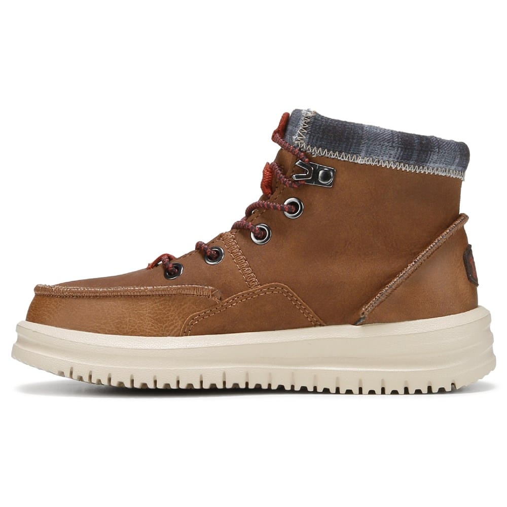 Hey Dude Bradley Classic Kids Boots Sz 13 C13 Cocoa Leather Mid-Top Lace-Up HEYDUDE Bradley Classic Boot - Little Kid / Big Kid - Black  main image 2