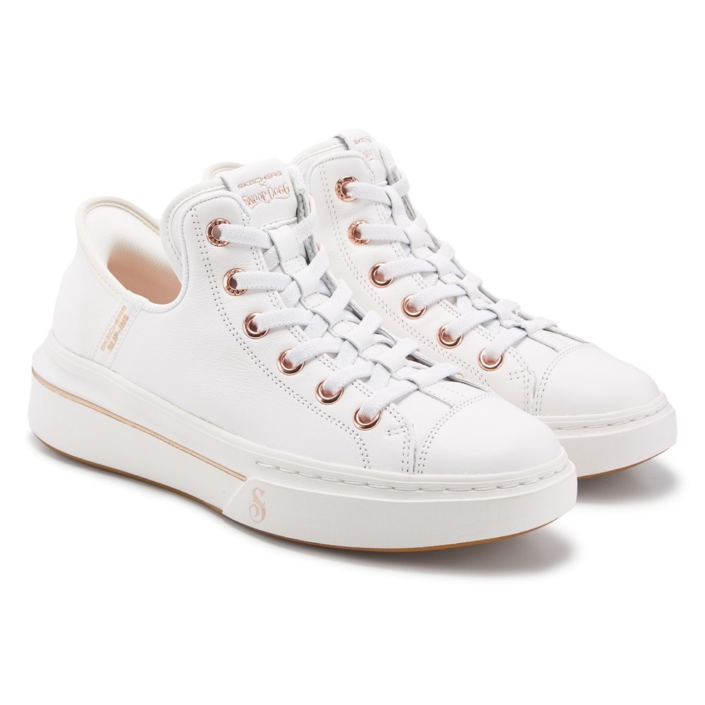 Skechers Women s Slip ins Snoop One Premium Leather Sneaker Famous Footwear