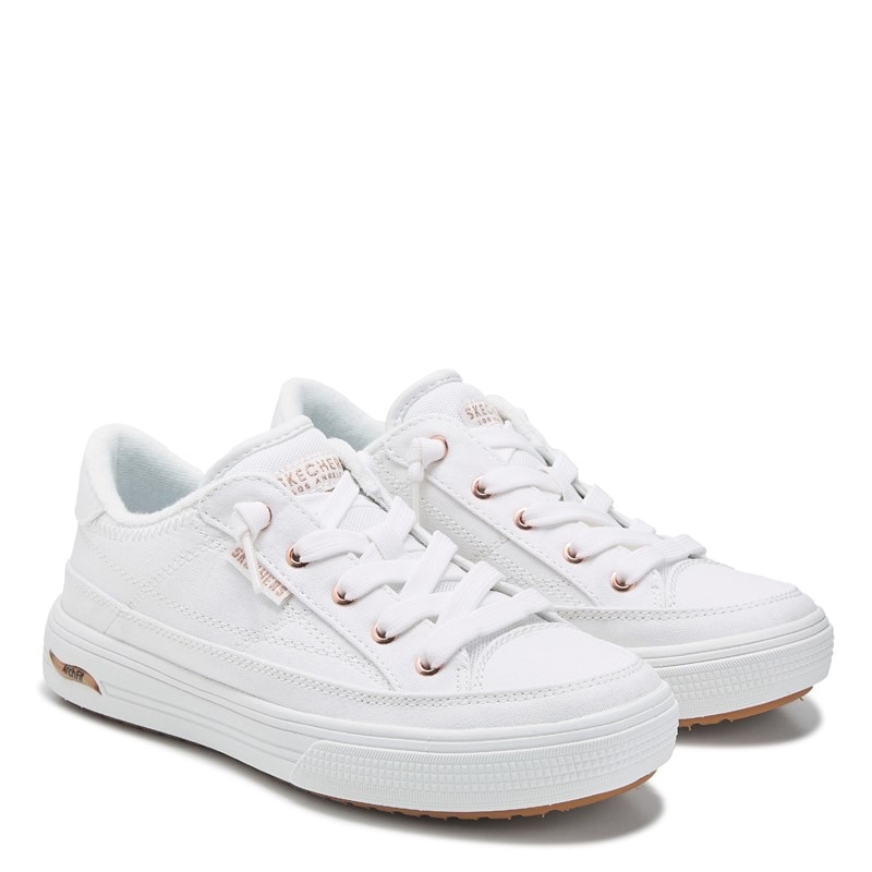 Skechers Women's Arch Fit Arcade Meet Ya There Sneakers (White) - Size 9.0 M