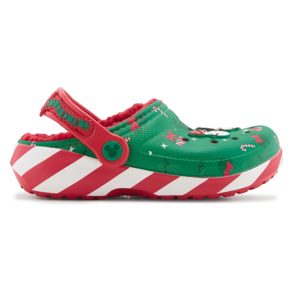 Crocs Kids' Mickey Mouse Christmas Lined Classic Clog Little Kid