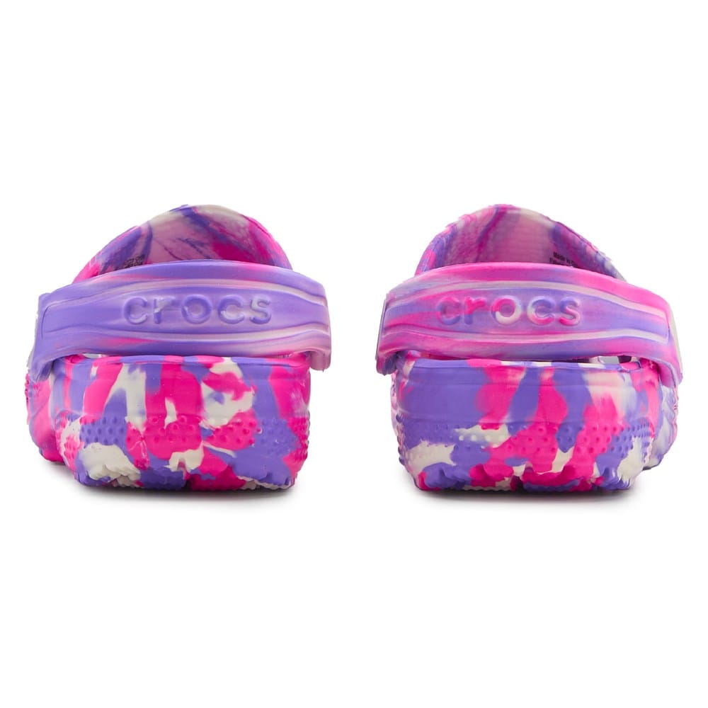 Crocs Kids' Marbled Glow in the Dark Classic Clog Toddler Famous